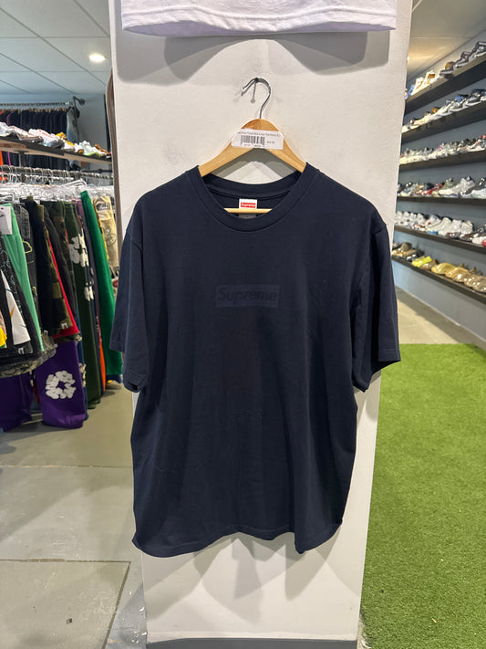 Supreme Tonal Box Logo Tee Navy (L)
