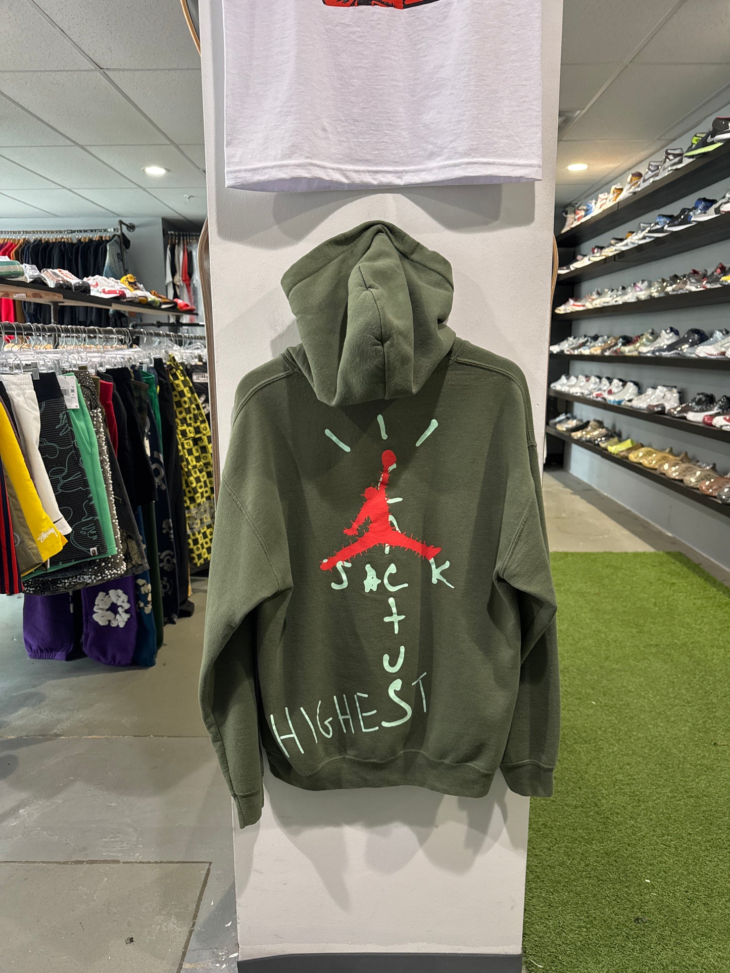 Travis Scott x Jumpman Hoodie Olive (M)