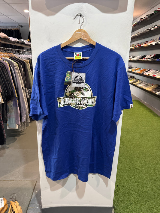 Bape xJurassic World Logo Tee Blue