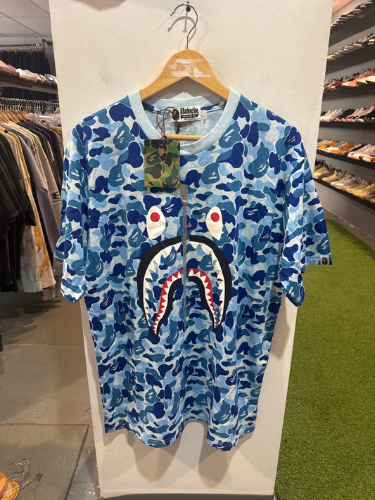 Bape Shark Camo Tee Baby Blue