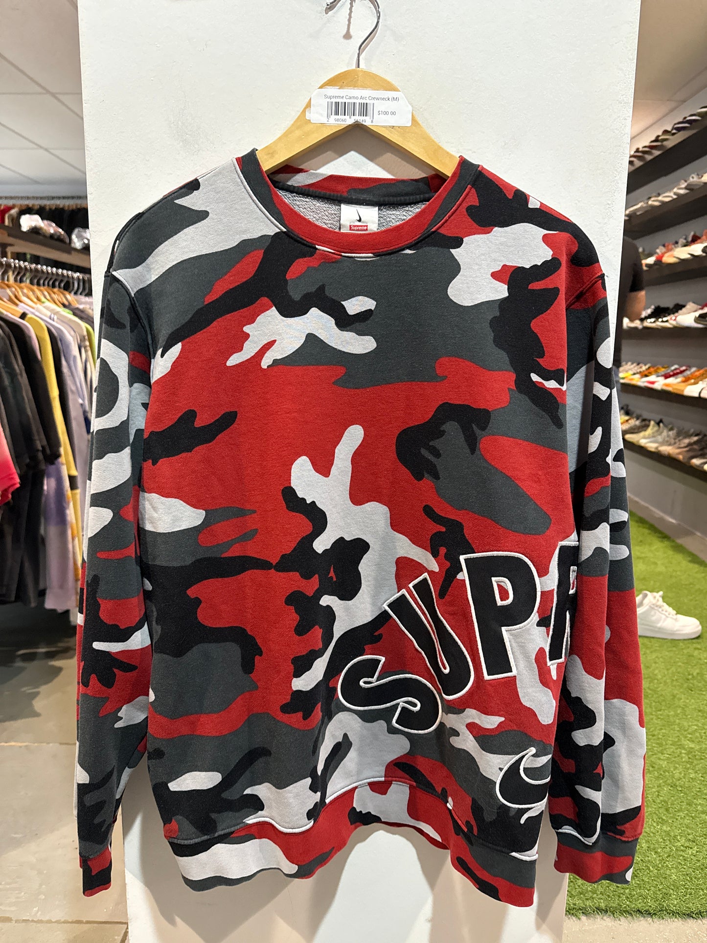 Supreme Camo Arc Crewneck (M)