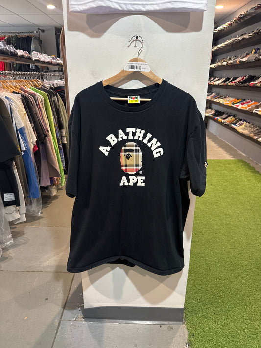 Bape Burberry College Logo Tee (XXL)
