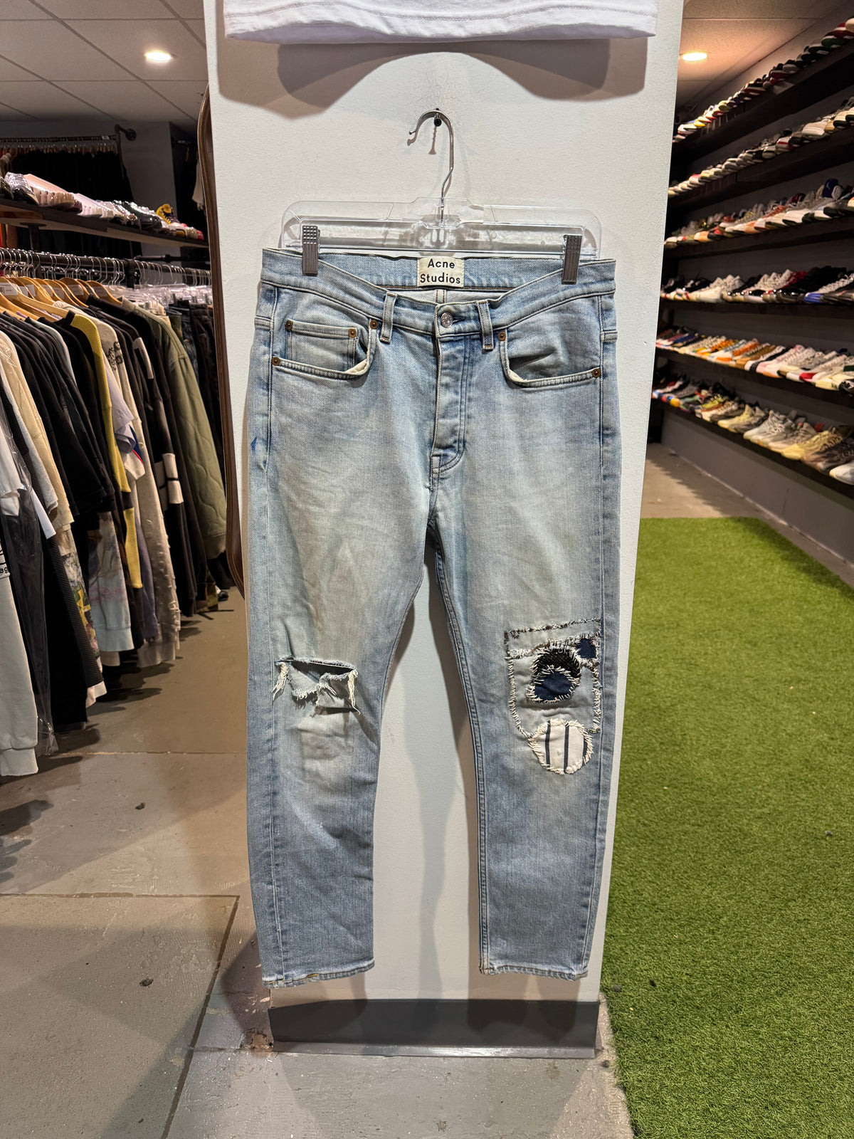 Acne Studios Distressed Patchwork Jeans (31)