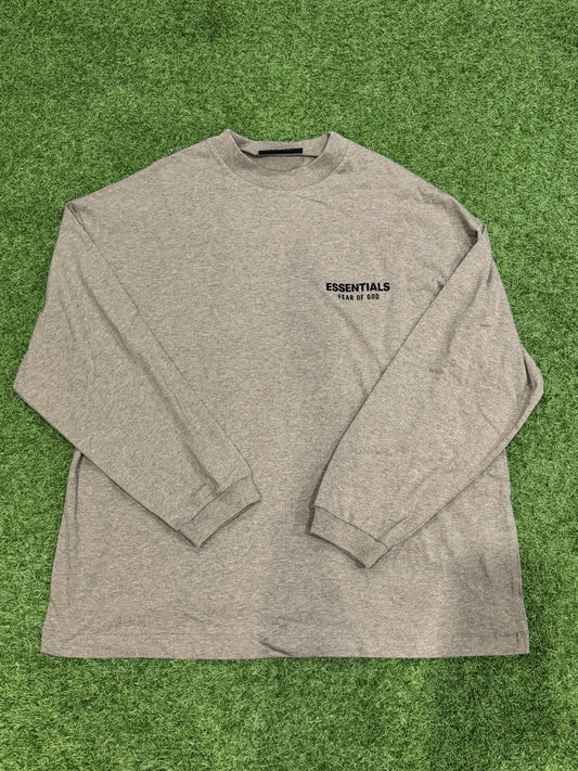 Essentials L/S Tee Heather Grey