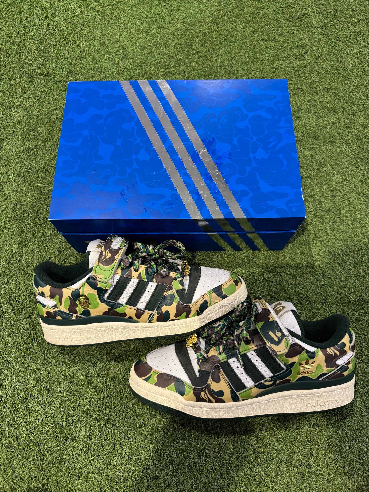 Adidas Bape Forum Low 30th Anniversary Green Camo (8.5)