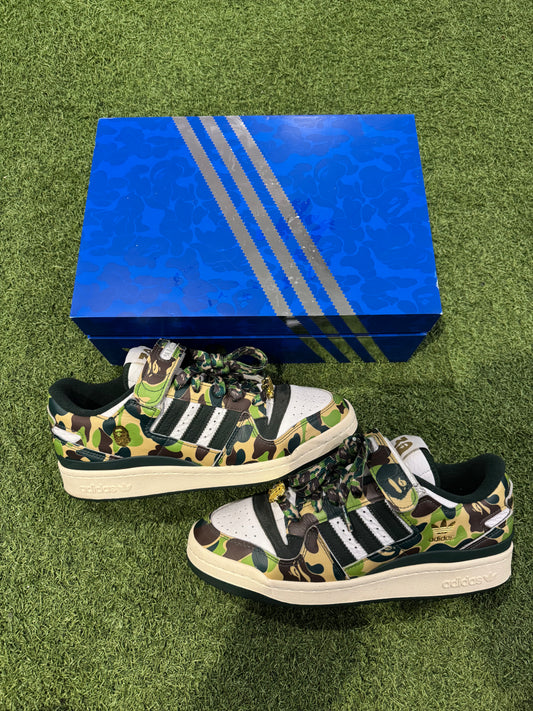 Adidas Bape Forum Low 30th Anniversary Green Camo (8.5)