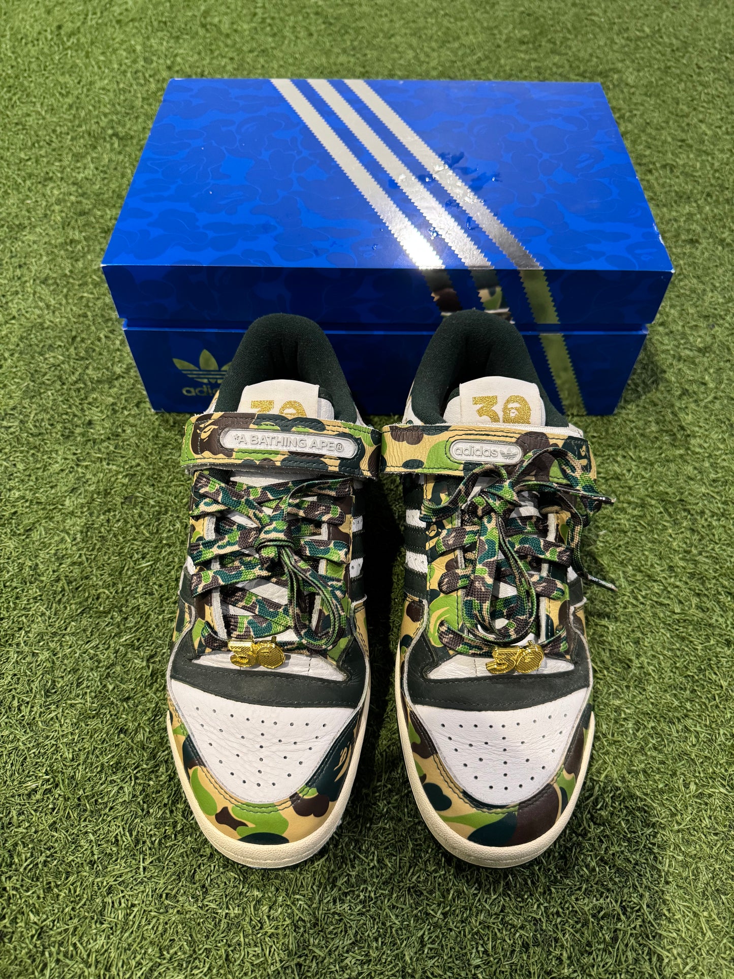 Adidas Bape Forum Low 30th Anniversary Green Camo (8.5)