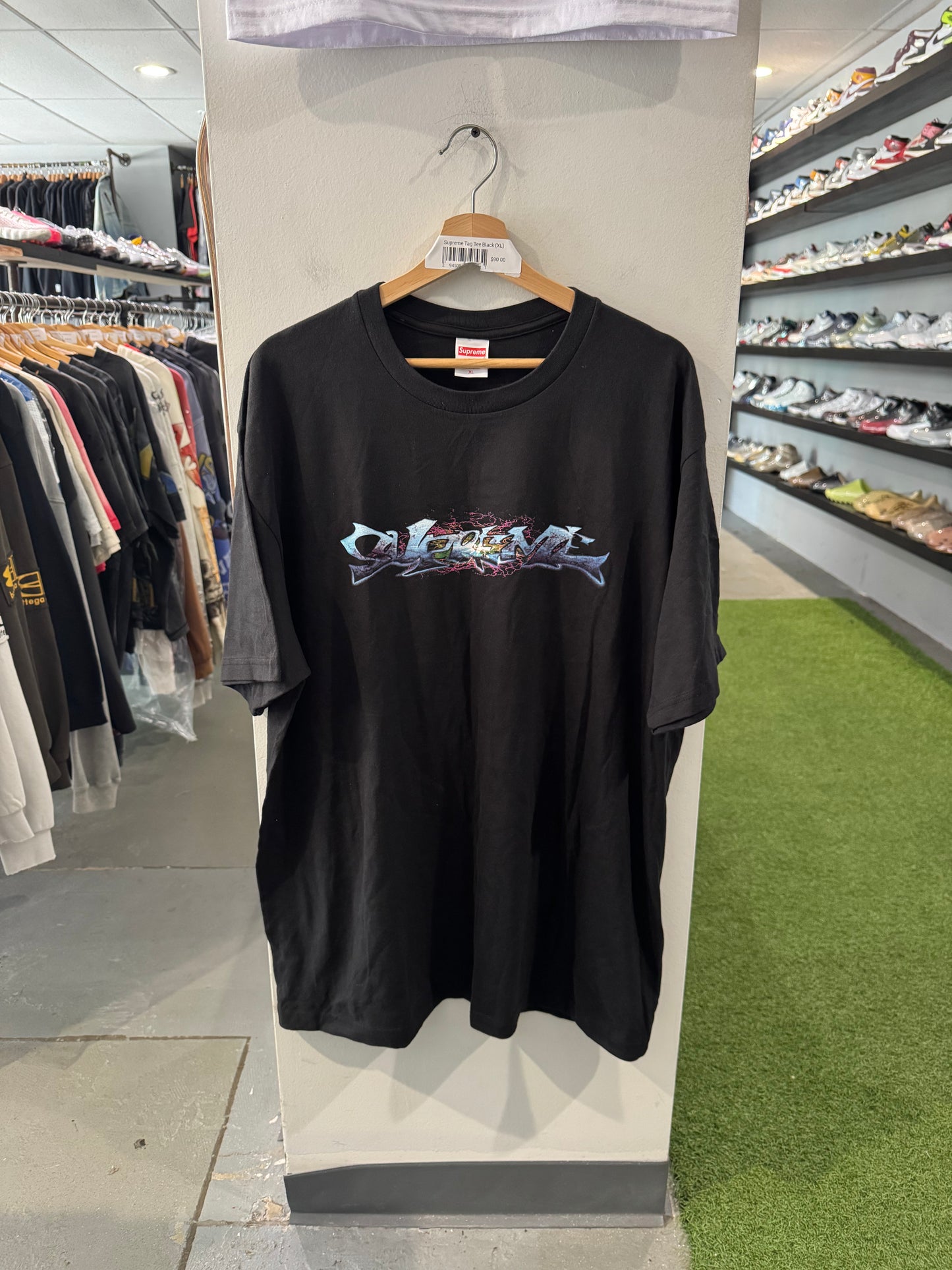 Supreme Tag Tee Black