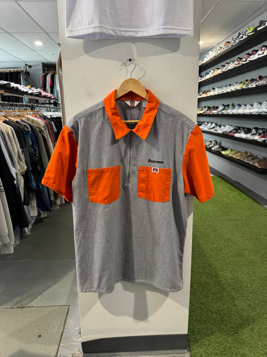 Supreme Ben Davis Half Zip Work Shirt (L)
