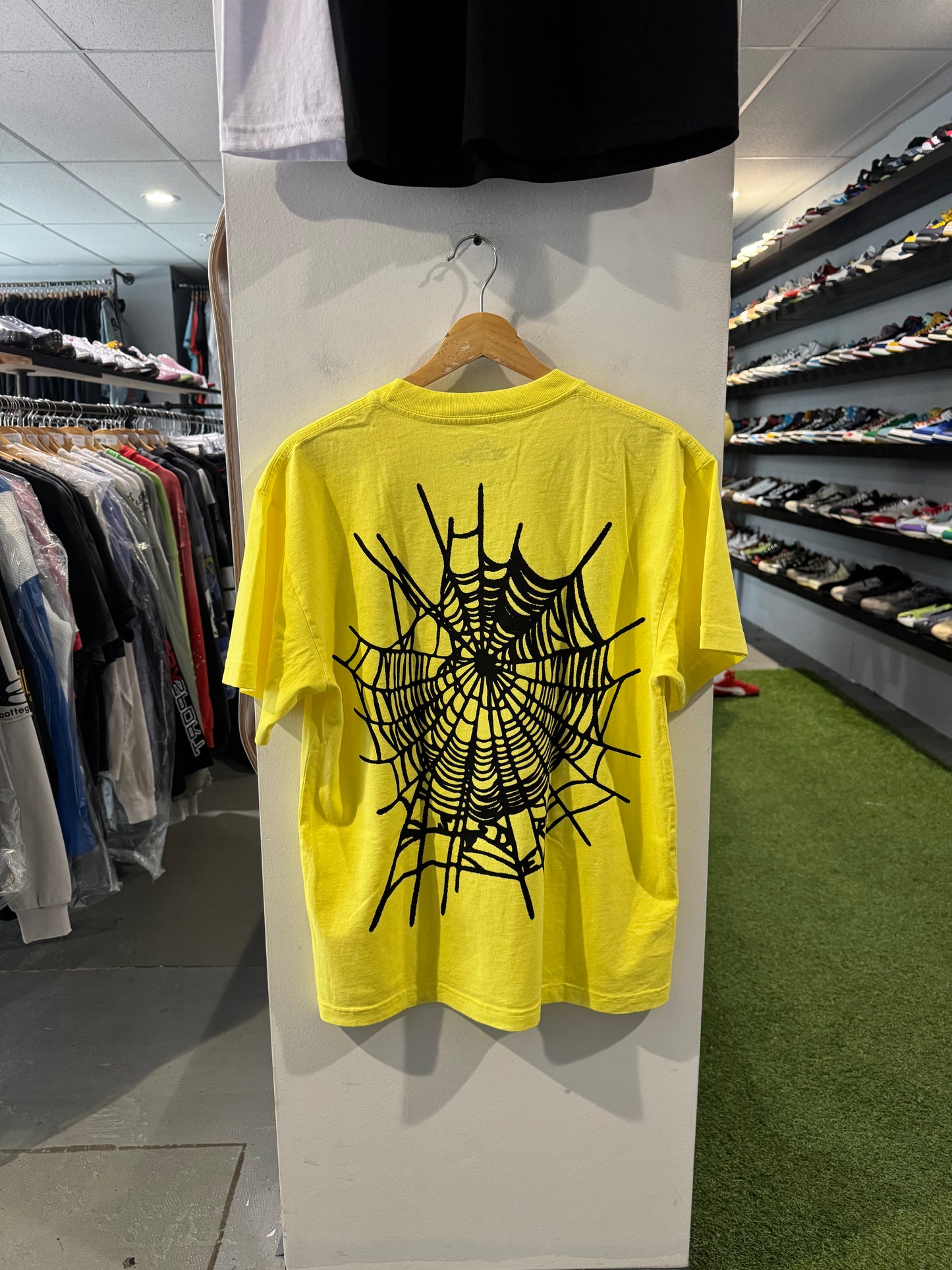 Sp5der Worldwide Web Tee Yellow