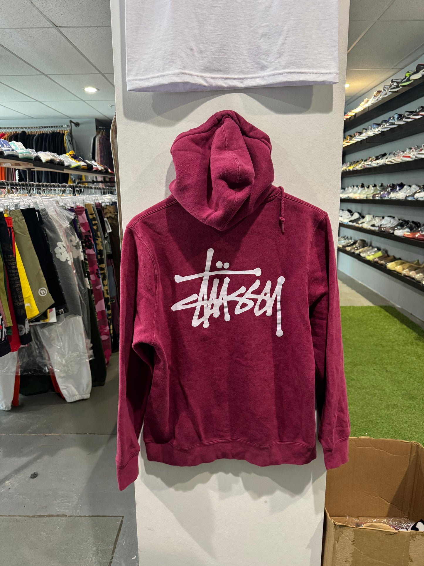 Stussy Hoodie Wine Red (S)