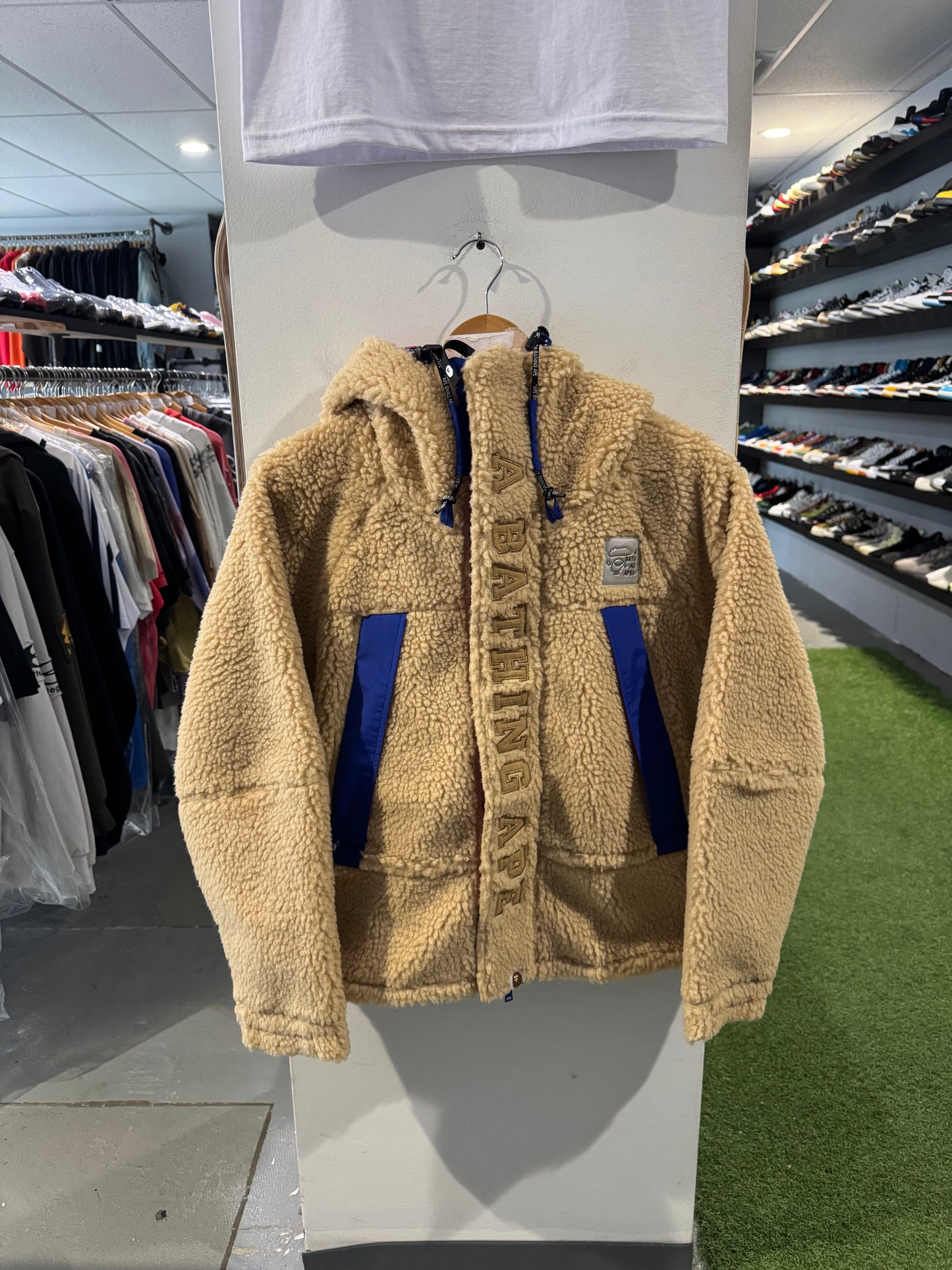 Bape Boa Fleece Jacket Beige