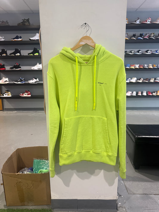 Off-White Hoodie Neon Green (L)