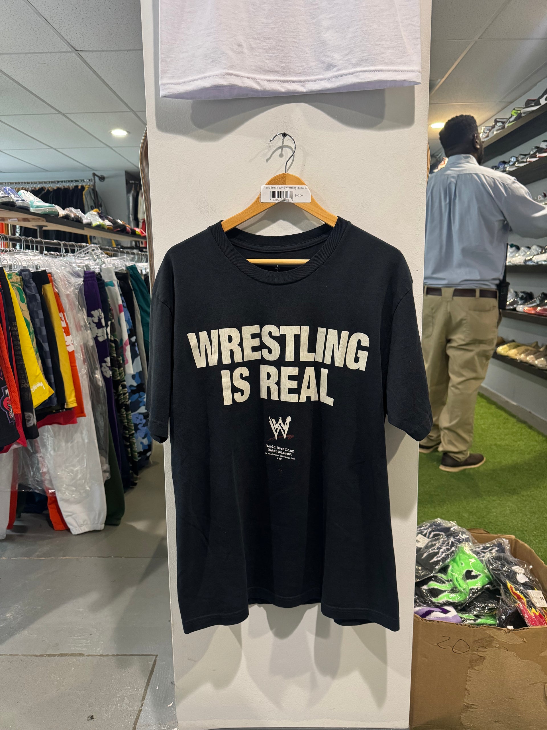 WRESTLING IS REAL Tシャツ WWE TRAVIS SCOTT Travis Scott x WWE Wrestling Is Real Tee – Release Orlando