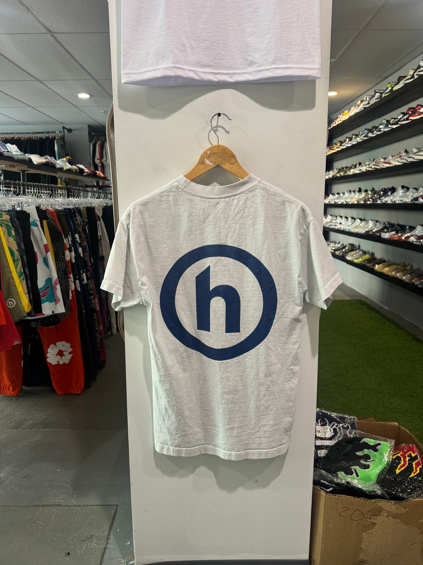 Hidden NY Logo Tee White/Navy (M)