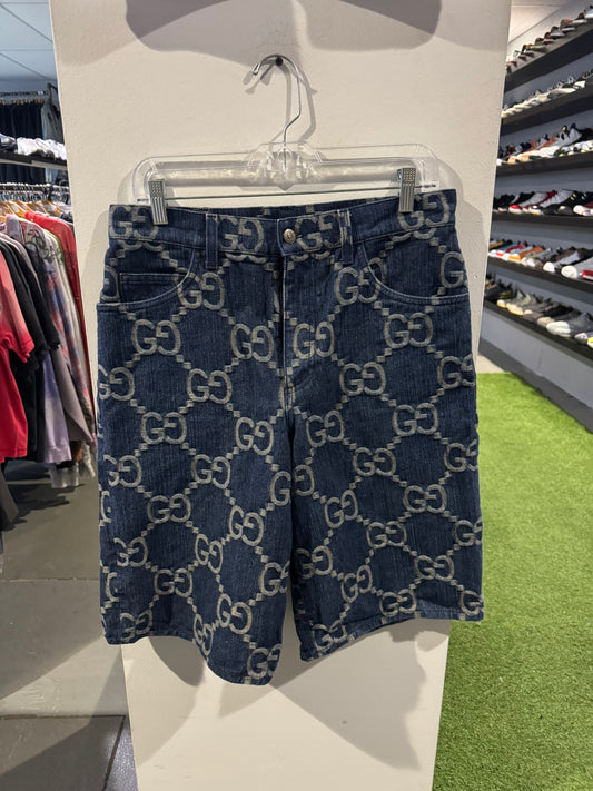 Gucci GG Monogram Denim Shorts (32)