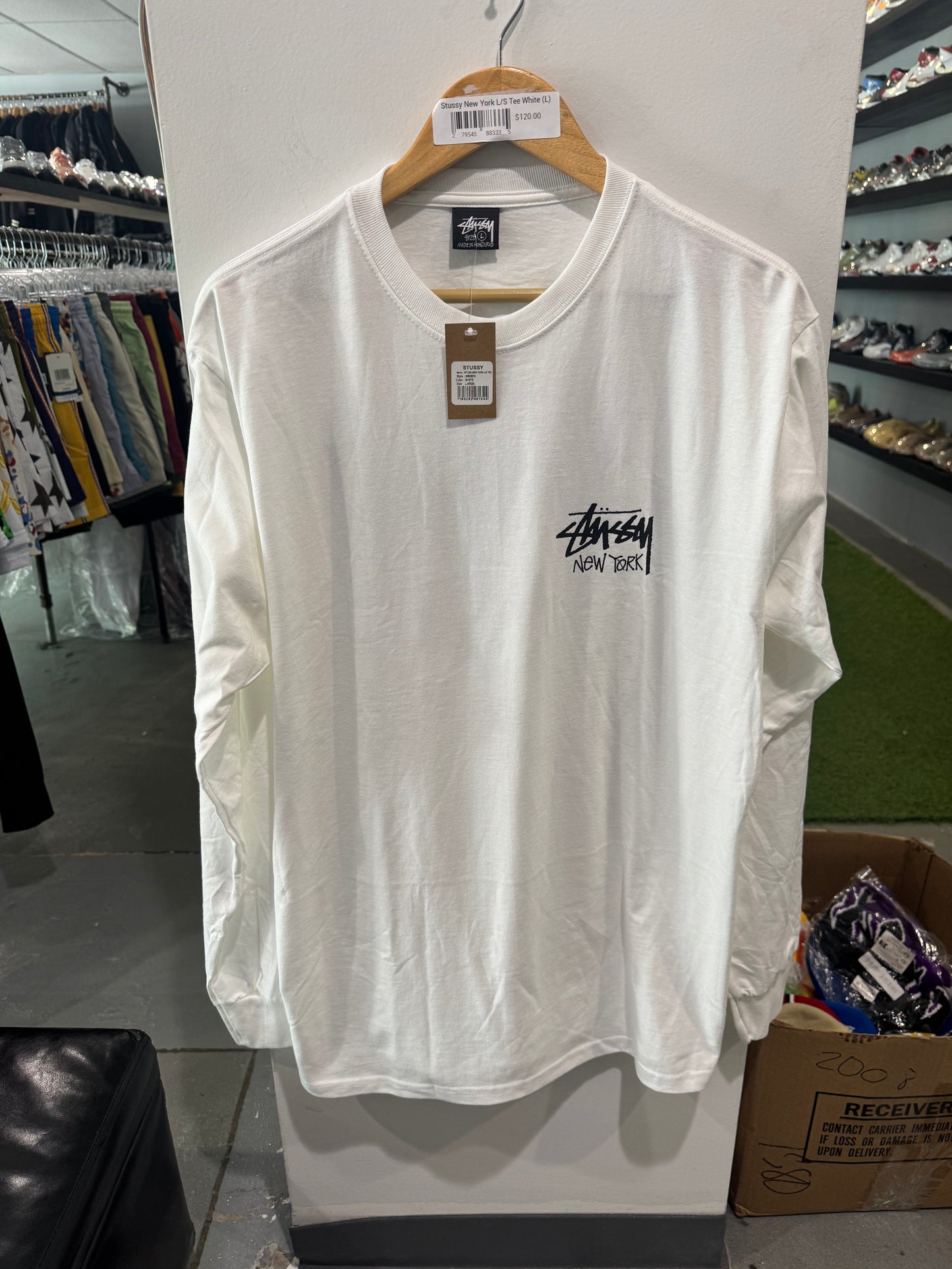 Stussy New York L/S Tee White