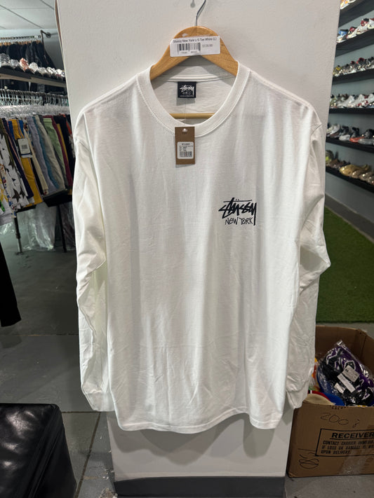 Stussy New York L/S Tee White
