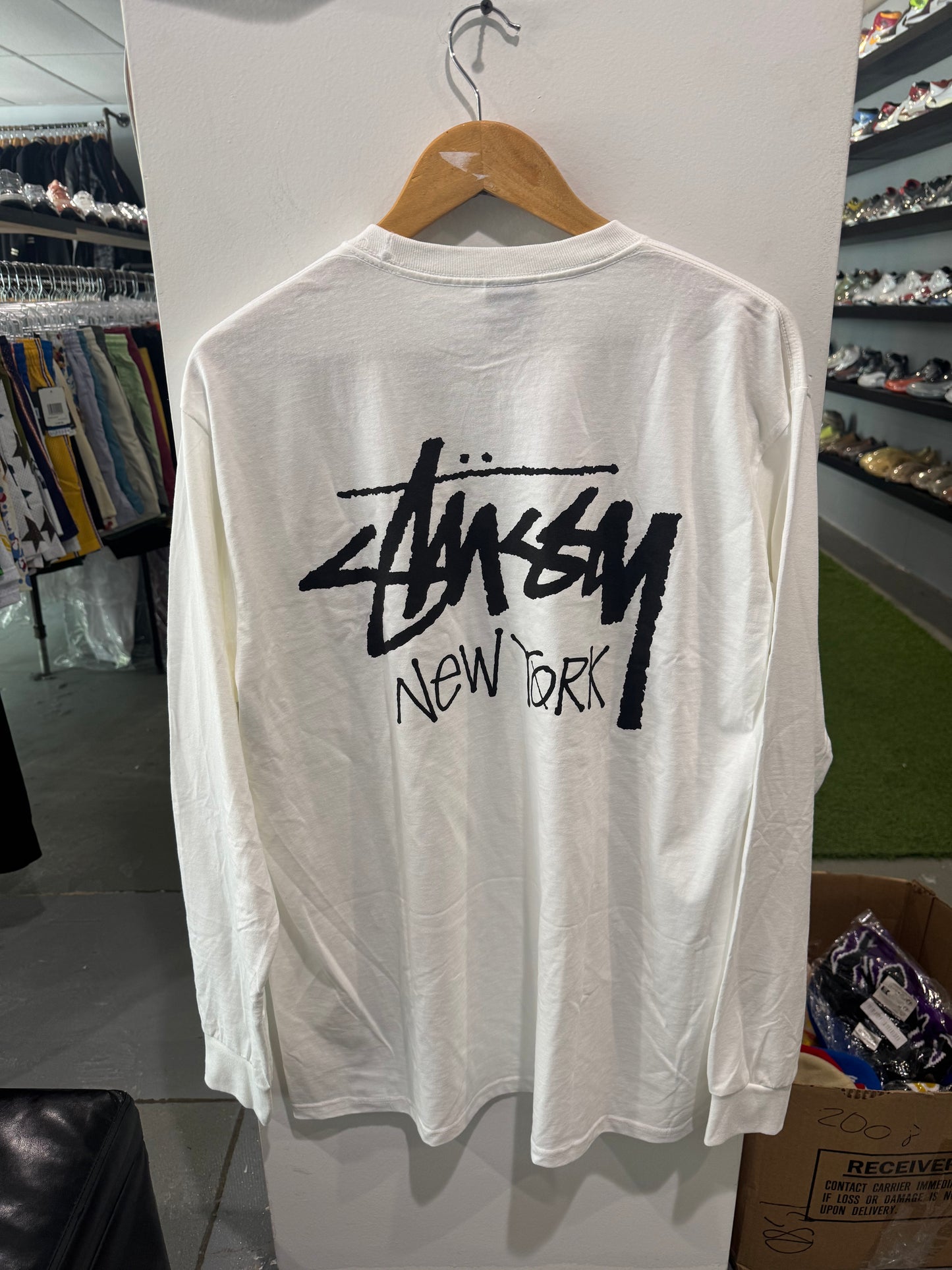 Stussy New York L/S Tee White