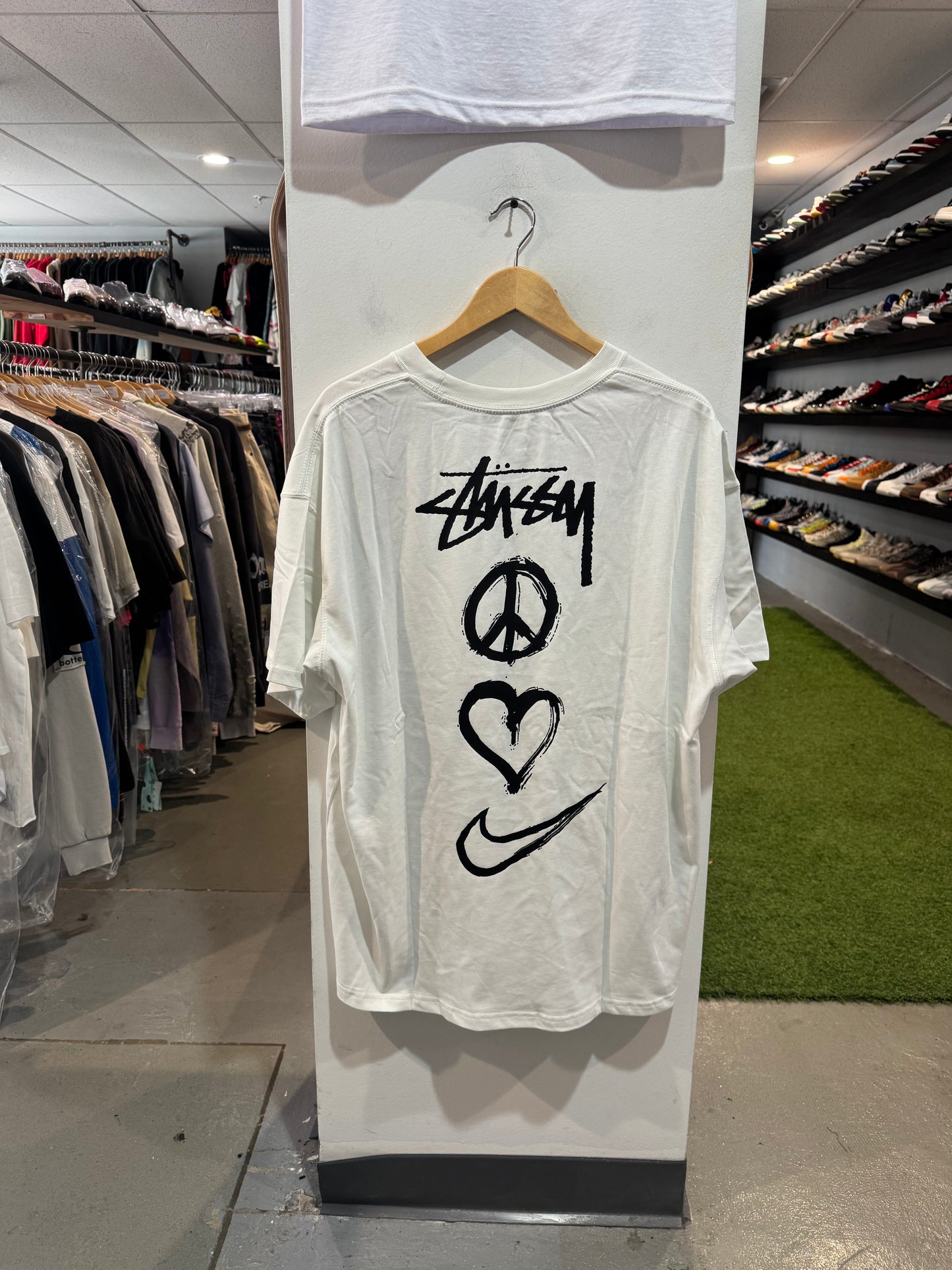 Stussy x Nike Peace, Love, & Swoosh Tee