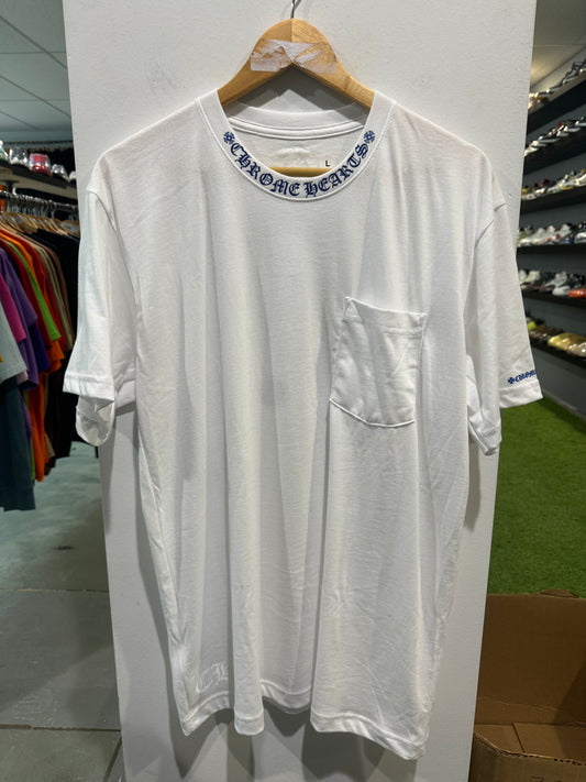 Chrome Hearts Neck Logo Tee White