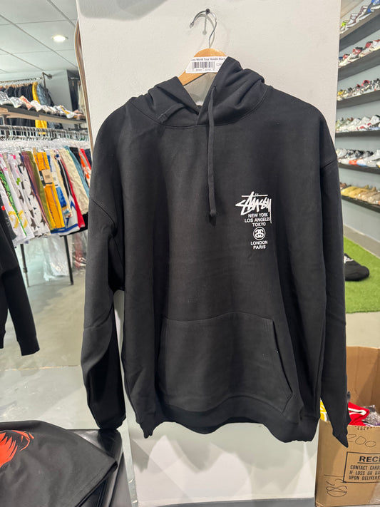 Stussy World Tour Hoodie Black