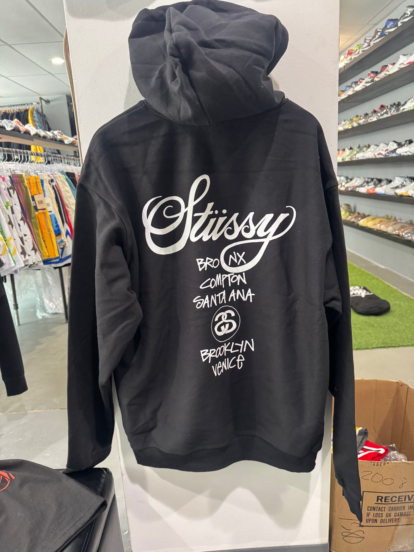 Stussy World Tour Hoodie Black