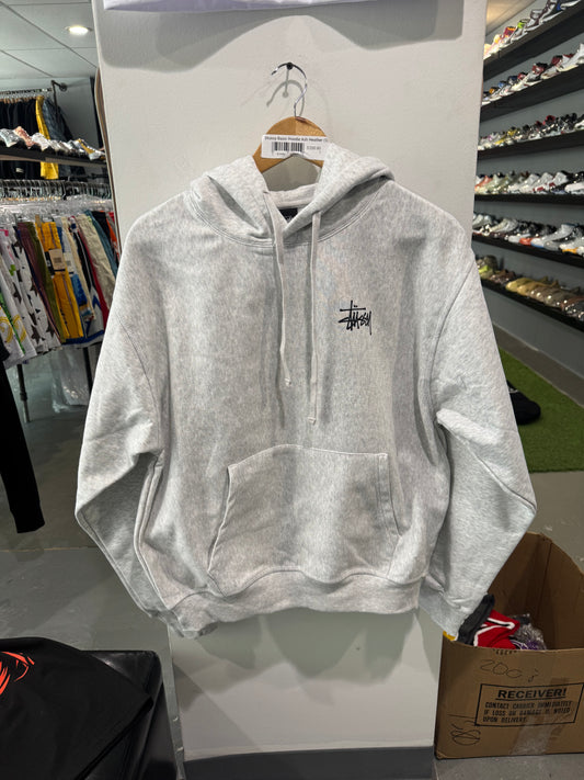 Stussy Basic Logo Hoodie Ash Heather