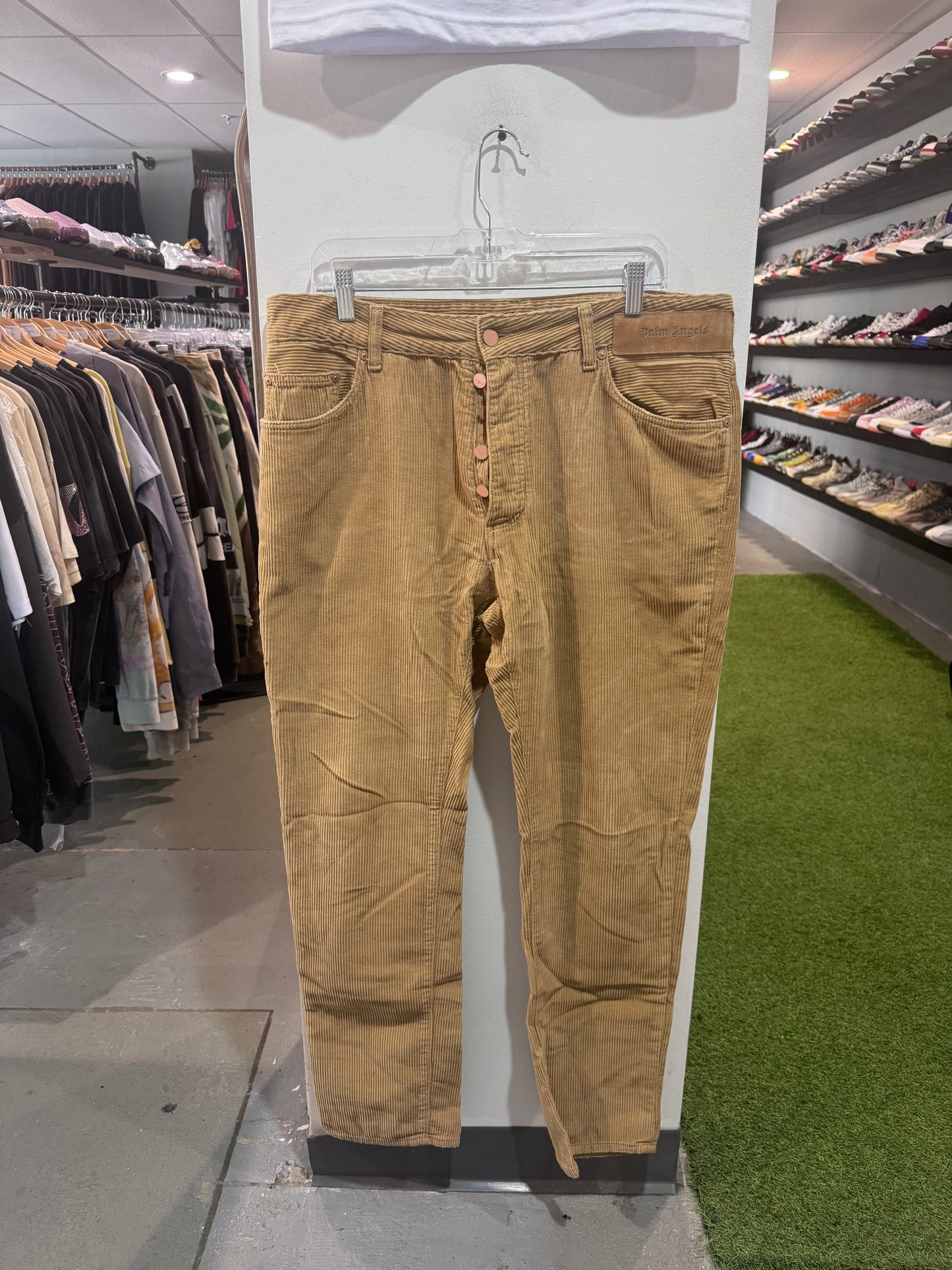 Palm Angels Corduroy Logo Pants (36)