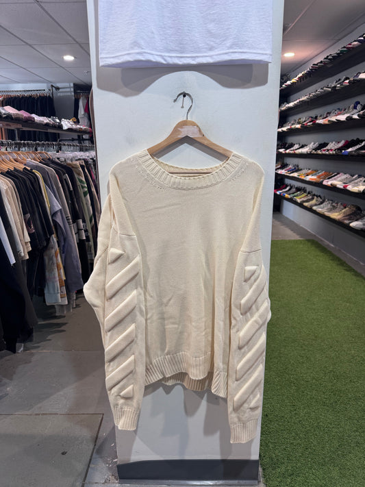 Off-White 3D Arrow Diag Knit Crewneck (L)