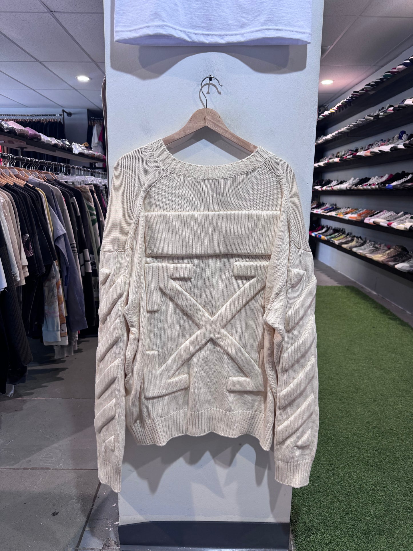Off-White 3D Arrow Diag Knit Crewneck (L)