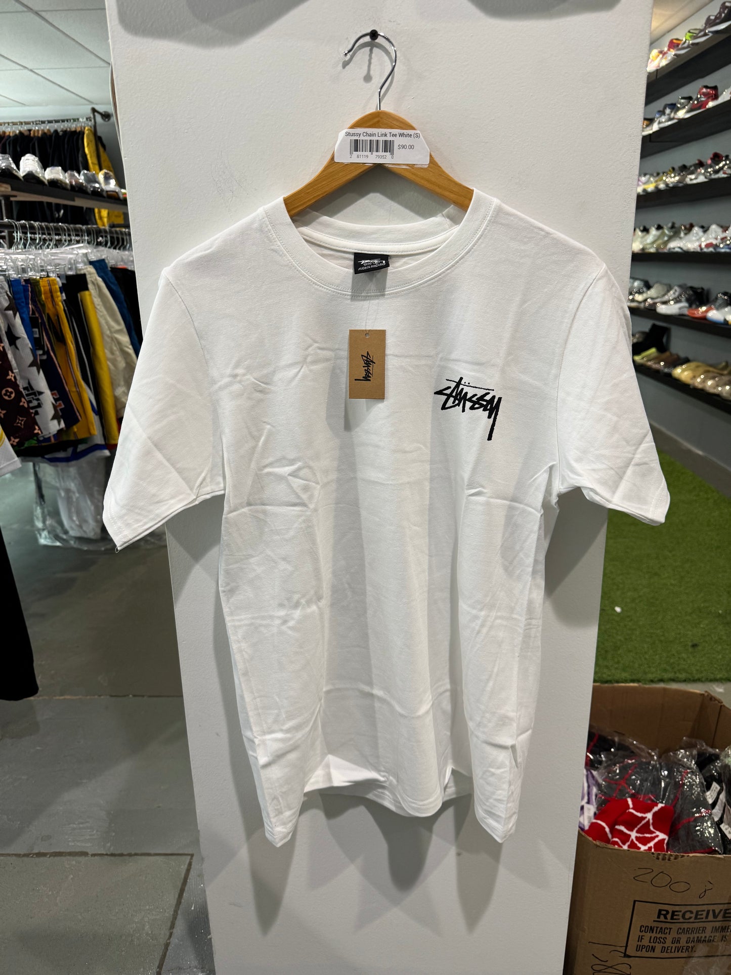 Stussy Chain Link Tee White