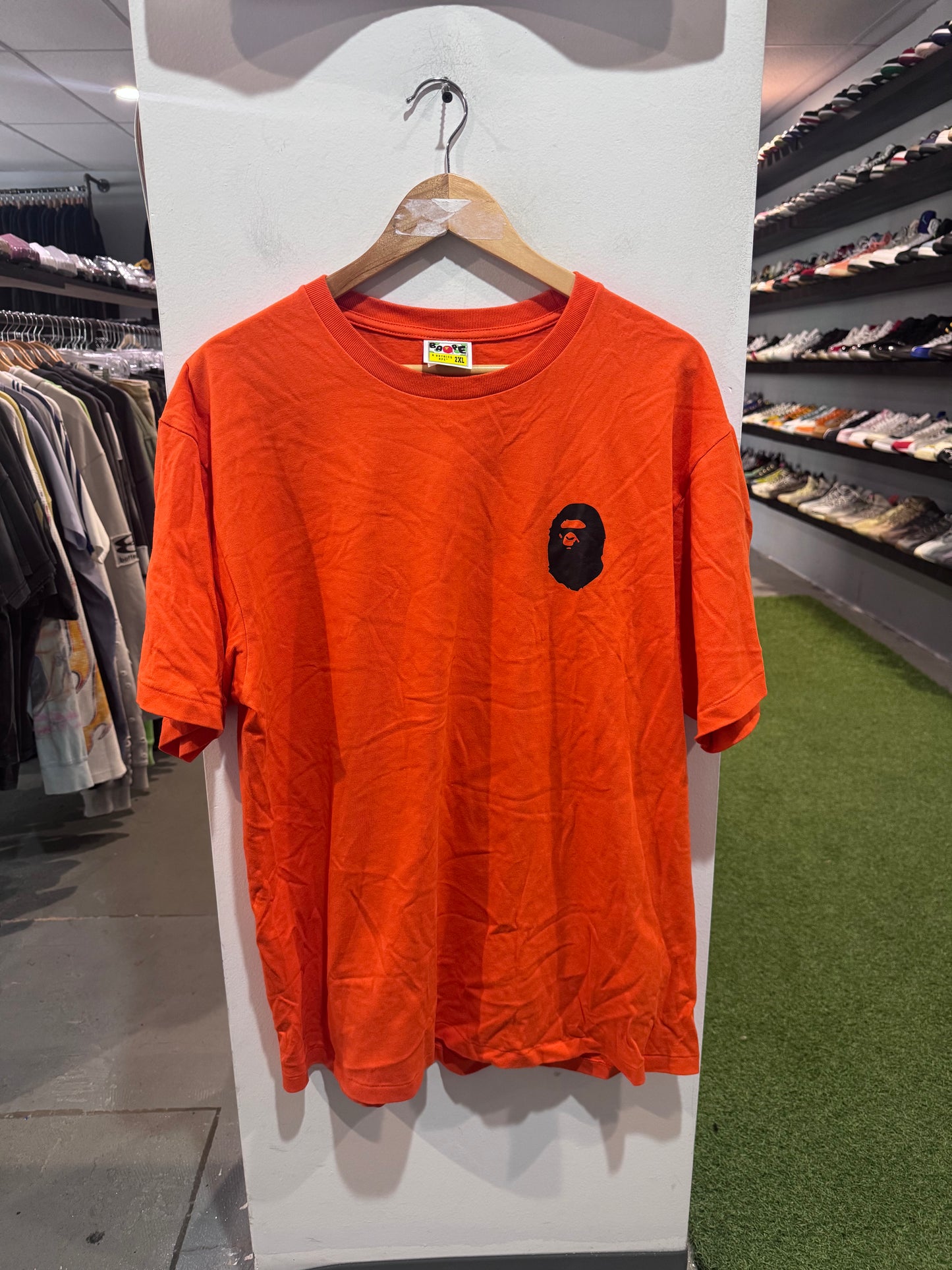 Bape Multi Logo Tee Orange (XXL)