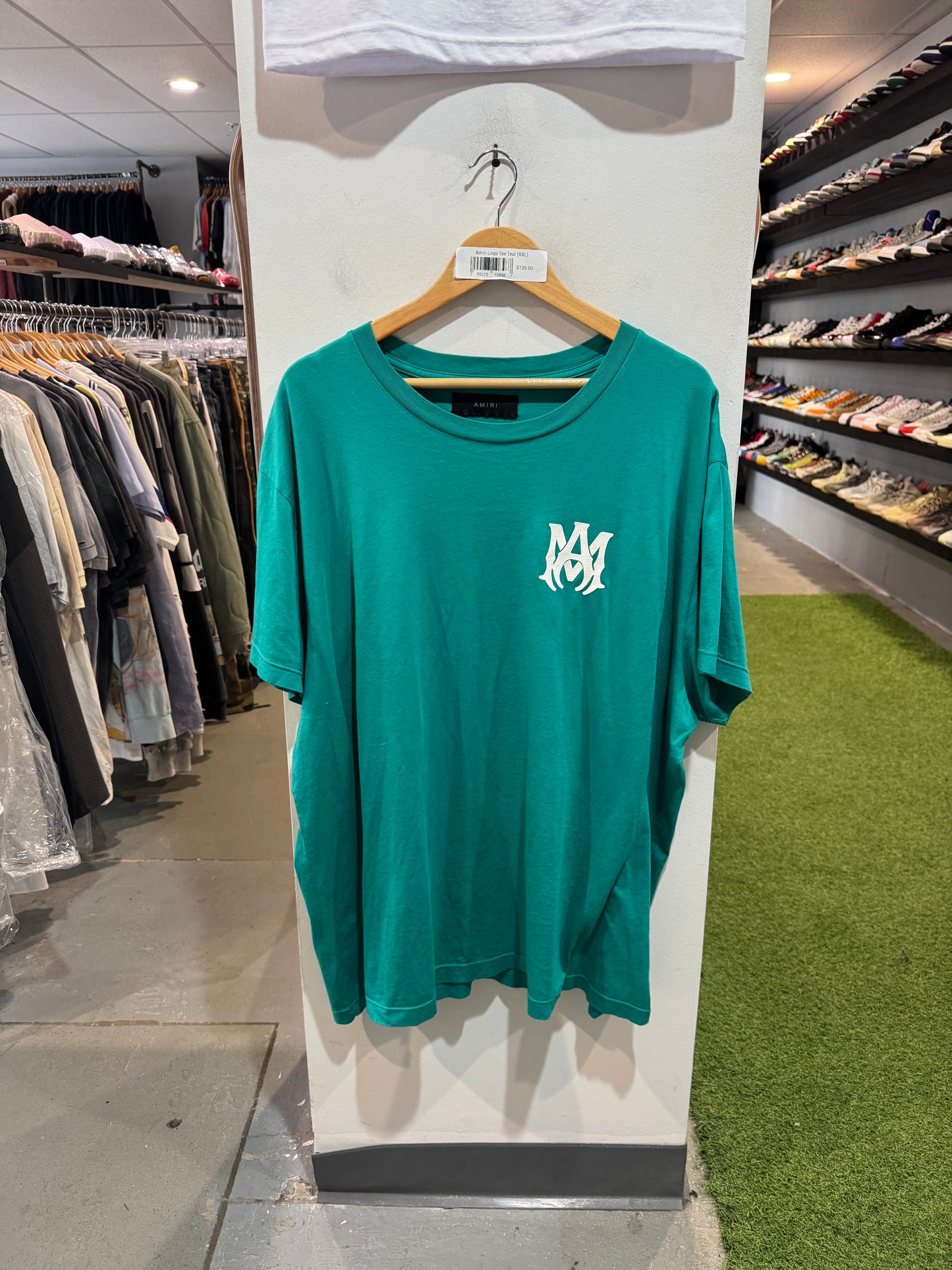 Amiri Logo Tee Teal (XXL)