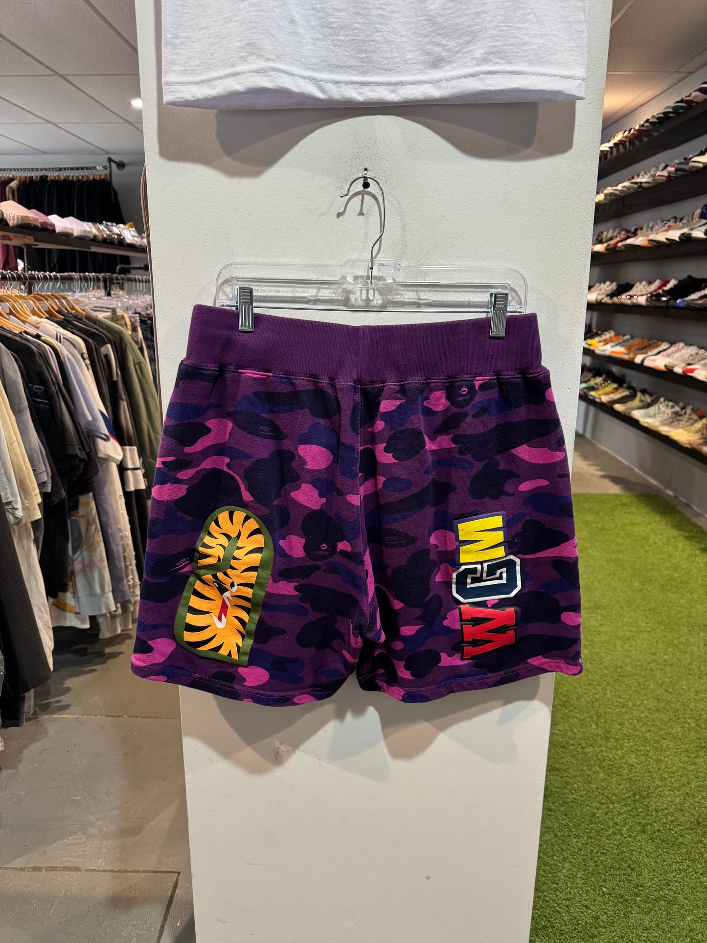 Bape Purple Shark Camo Shorts (L)