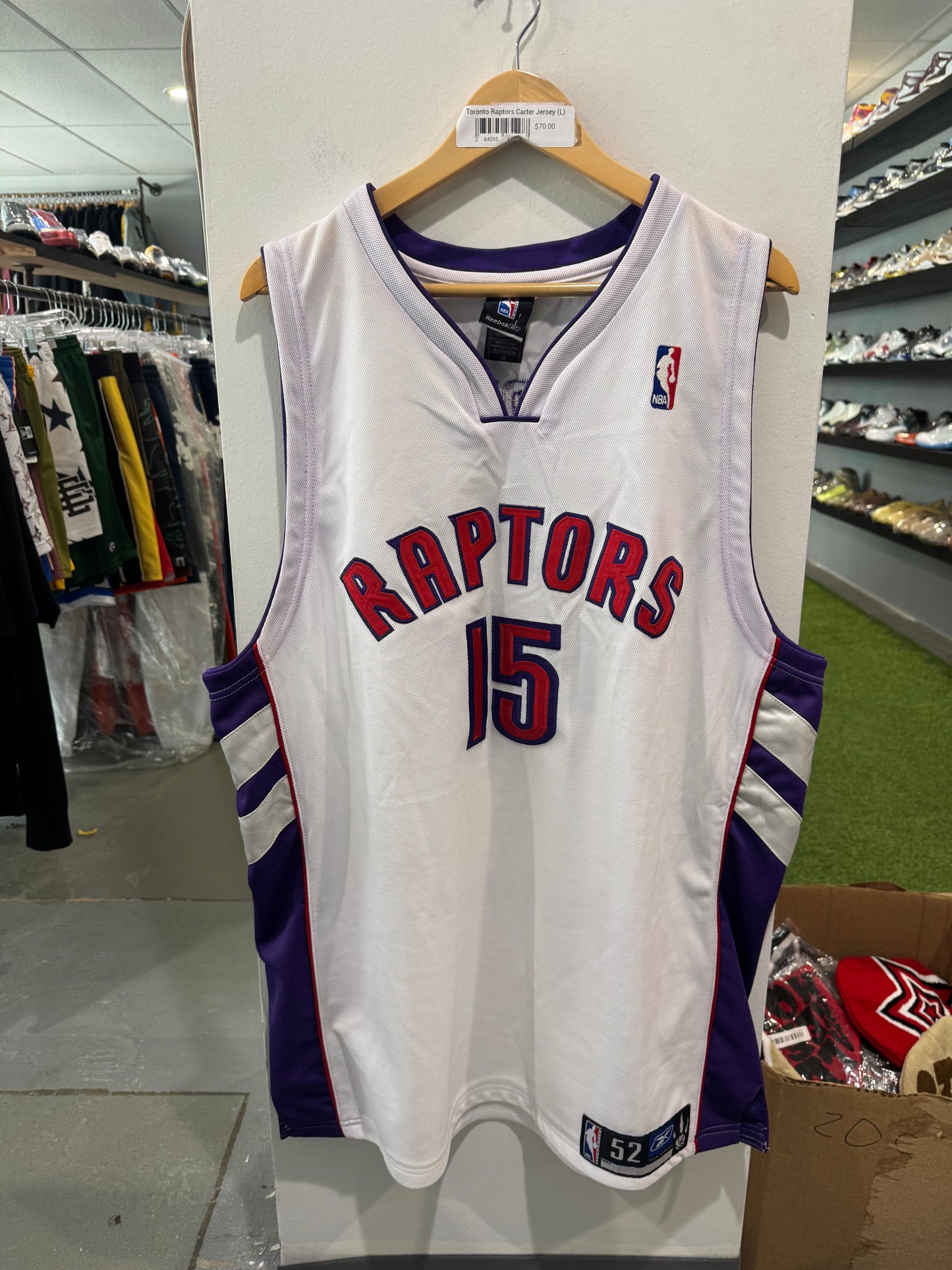 Toronto Raptors Vince Carter Reebok Jersey (L)