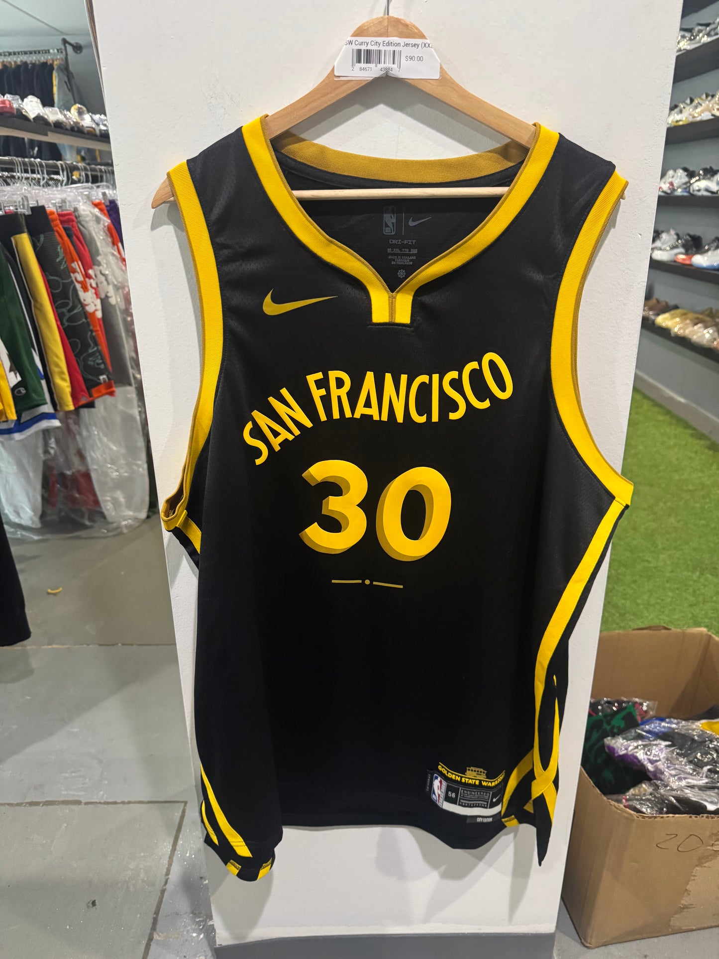 Golden State Warriors Curry Nike City Edition Jersey (XXL)