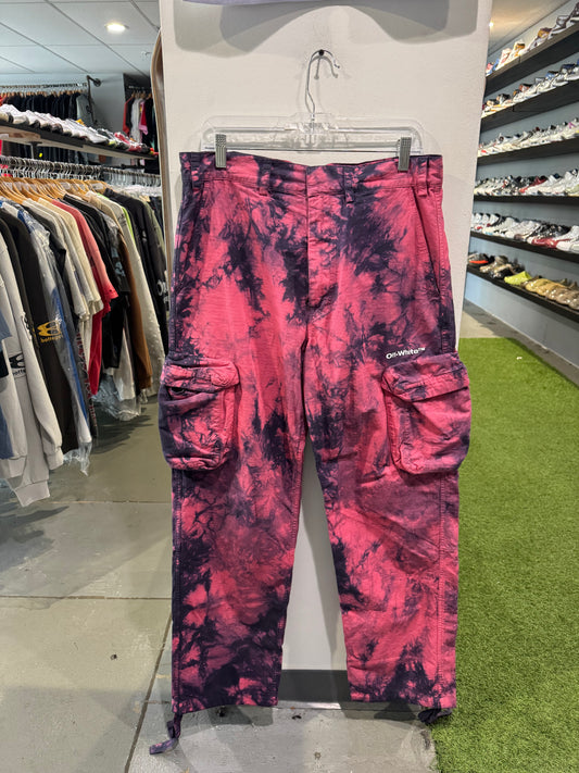 Off-White Tie Dye Cargos Fuchsia (M)