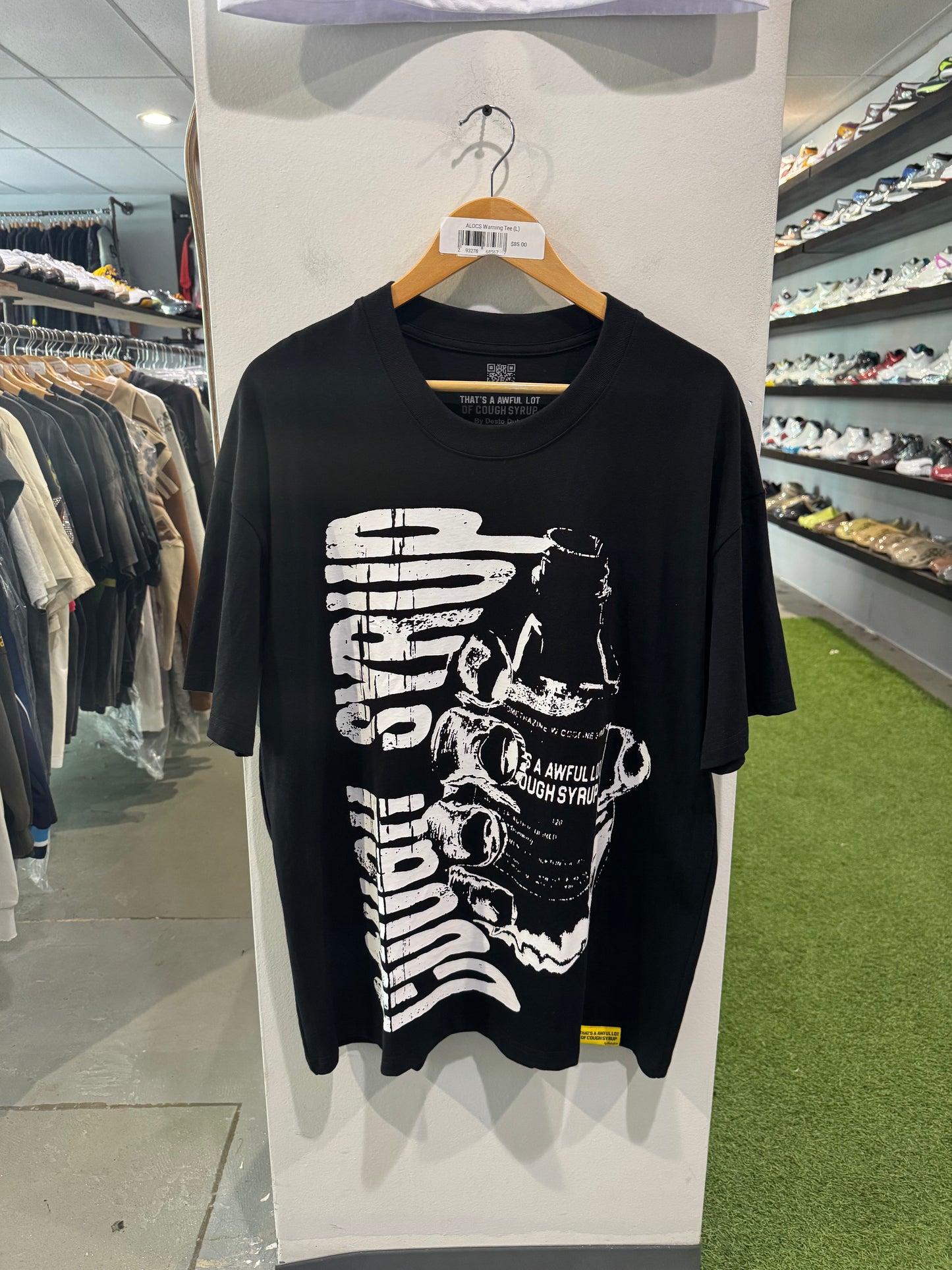 Awful Lot Of Cough Syrup Warning Tee