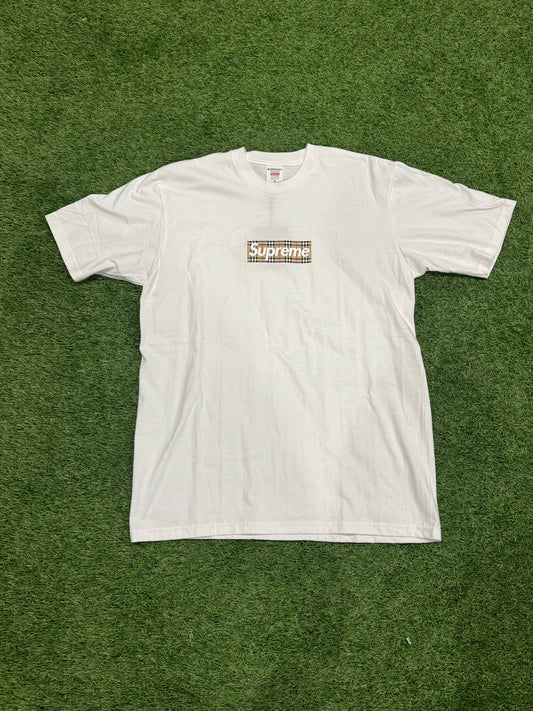 Supreme Burberry Box Logo Tee White (M)