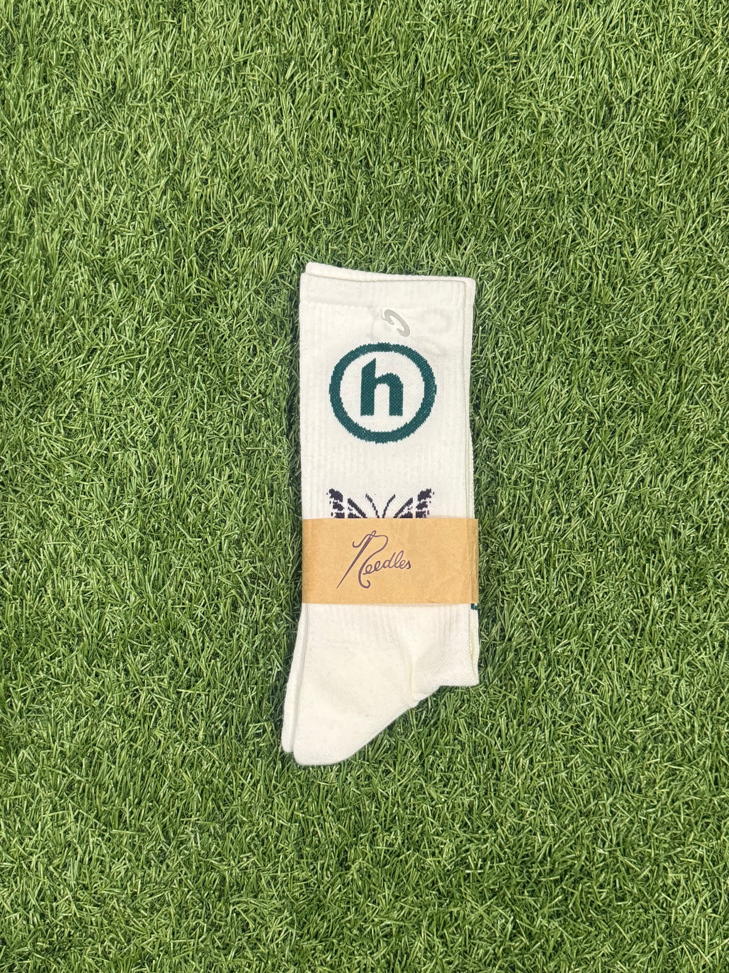 Hidden NY x Needles Socks White/Green