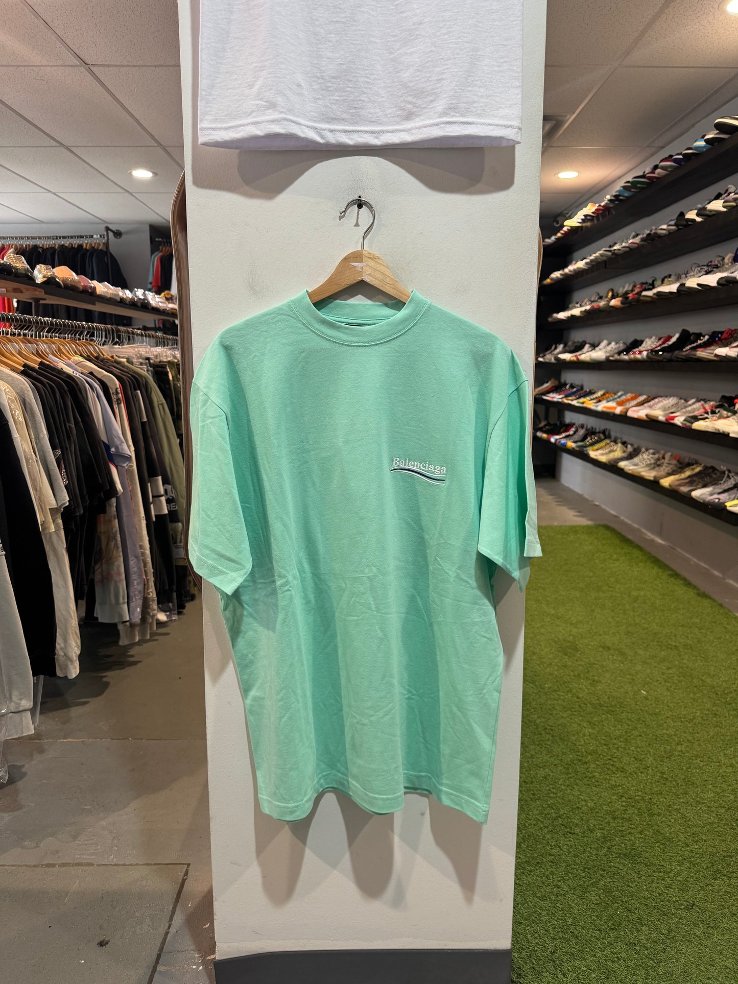Balenciaga Political Tee Teal