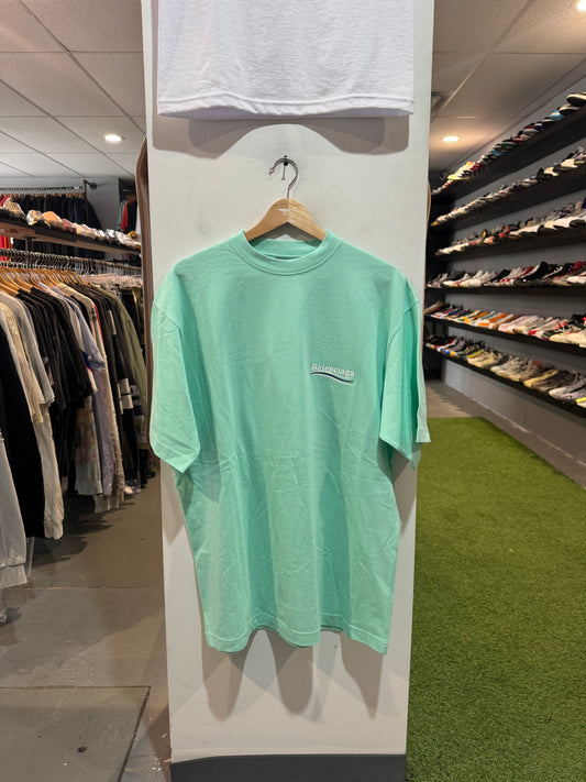 Balenciaga Political Tee Teal