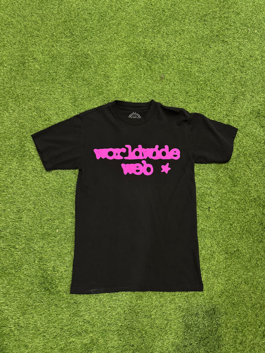 Sp5der Worldwide Tee Black/Pink