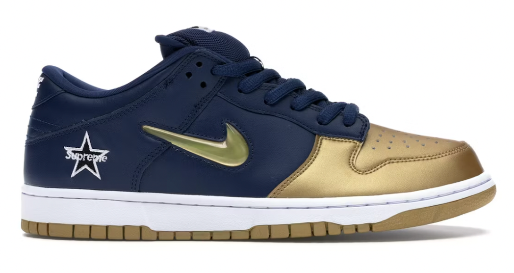 Dunk Low SB Supreme Jewel Swoosh Gold