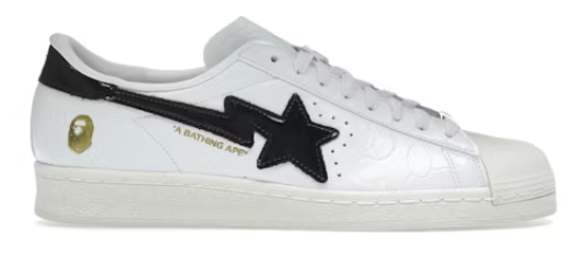 Adidas x Bape Superstar Vintage White Black