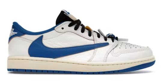 Jordan 1 Retro Low Fragment x Travis Scott Sail Military Blue